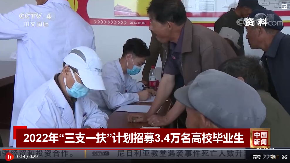 2024年“三支一扶”计划招募毕业生3.44万名