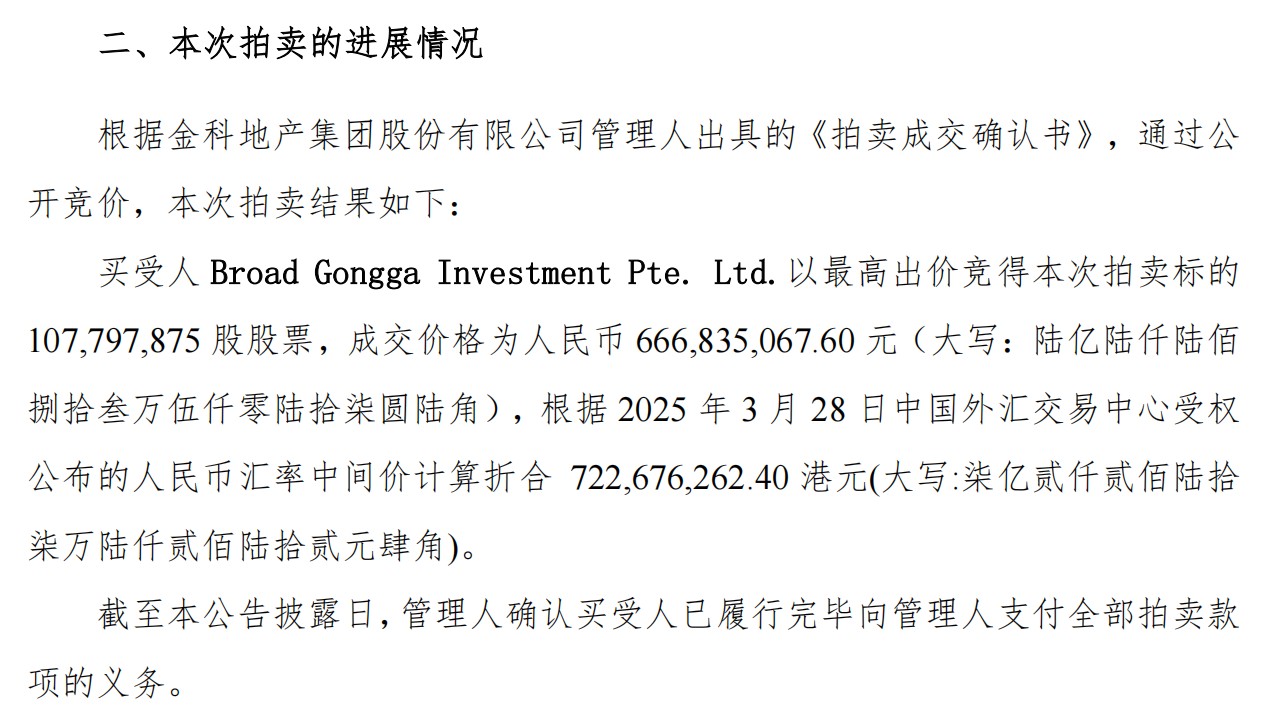 涉及金额超20亿元!这家上市公司股权将被拍卖