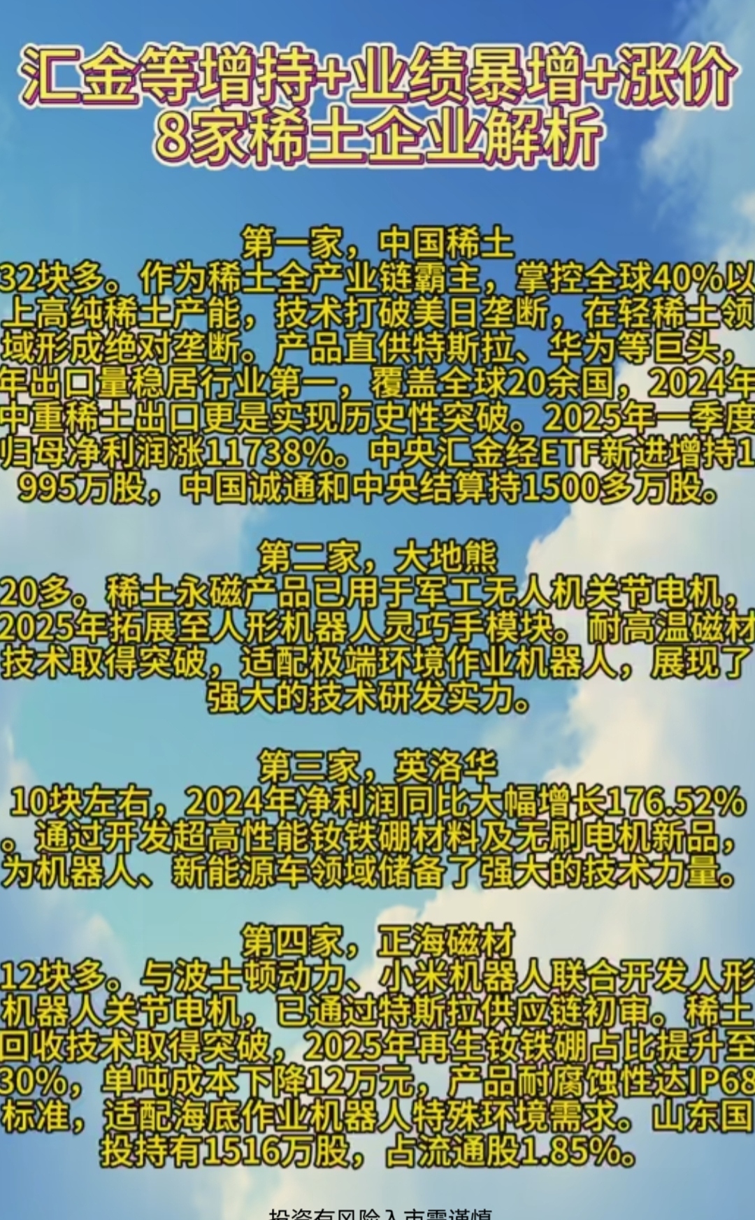 稀土股集体走强，稀土ETF、稀土ETF易方达、稀土ETF嘉实年内涨超15%